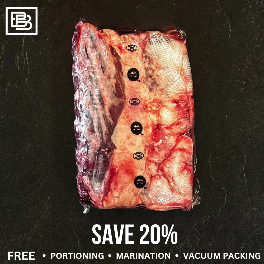 King Island Yearling Grass Fed Rib Eye On Bone - Whole Slab ($300 Deposit, Balance Payment To Update Before Delivery)
