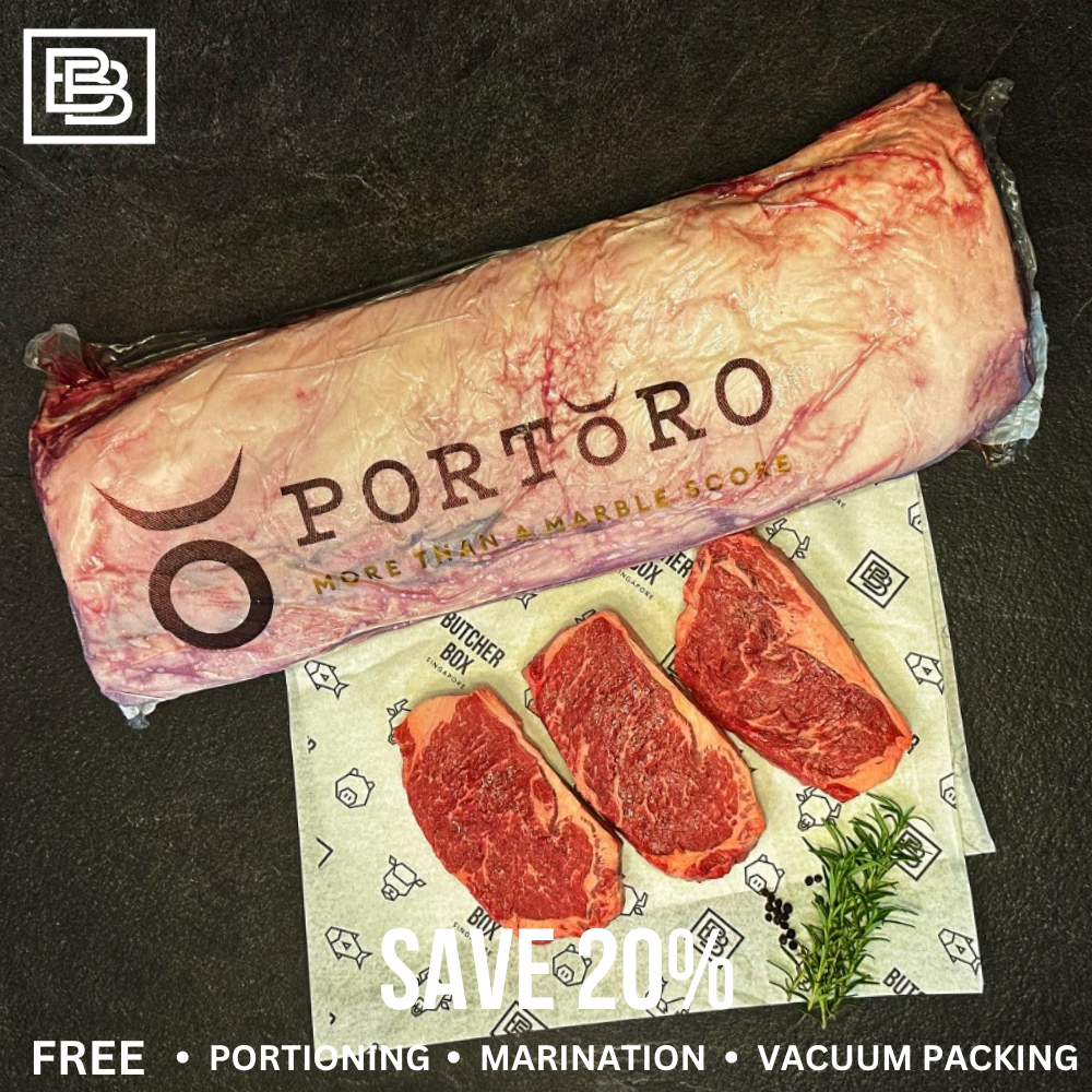 Portoro Grain Fed MB2+ Black Angus Sirloin - Whole Slab ($300 Deposit, Balance Payment To Update Before Delivery)