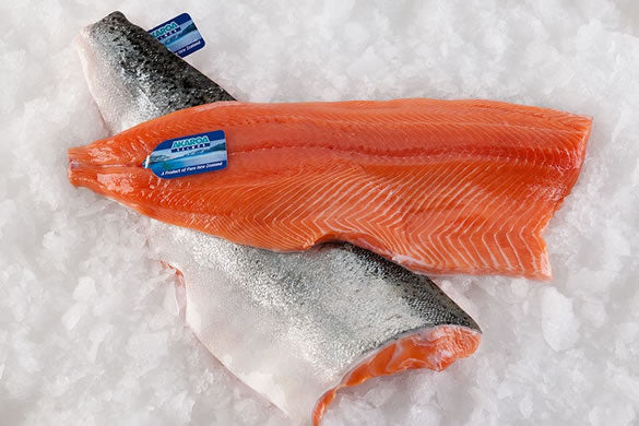 Frozen Akaroa NZ King Salmon Fillet Skin on [1-1.1kg]