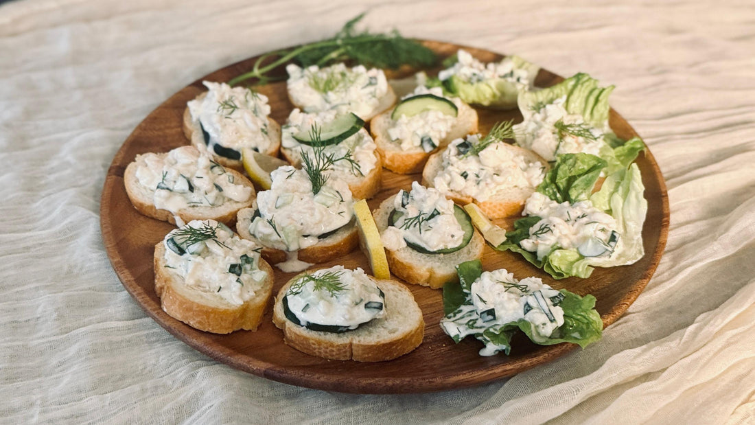 Lemon-Herb Crab Canapés