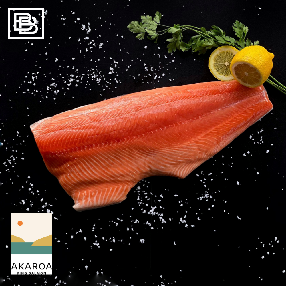 Frozen Akaroa NZ King Salmon Fillet Skin on [1-1.1kg]