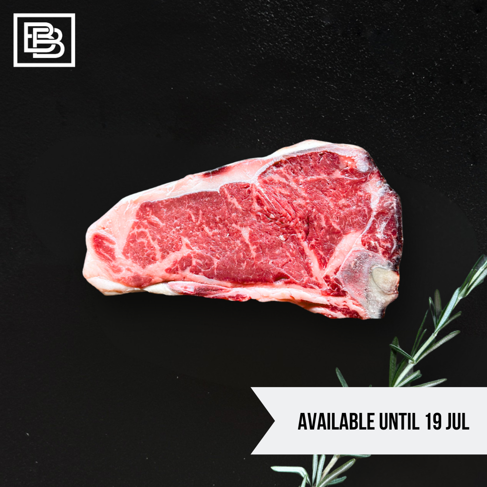 30-40 Days Dry Aged Portoro Grain Fed MB4+ Black Angus Bone In Sirloin MB4+[600-650g]