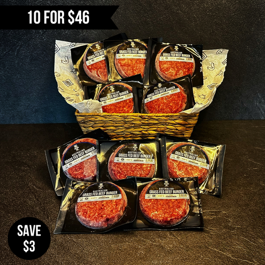 10pcs x 150g Frozen Australian Grass Fed Burger