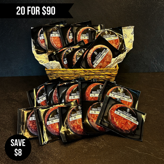 20pcs x 150g Frozen Australian Grass Fed Burger