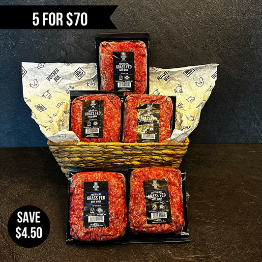 5pkts x 500g Frozen Australian Grass Fed Beef Mince