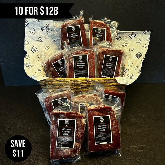 10pkts x 380-400g Frozen Malleeroo Australian Kangaroo Mince