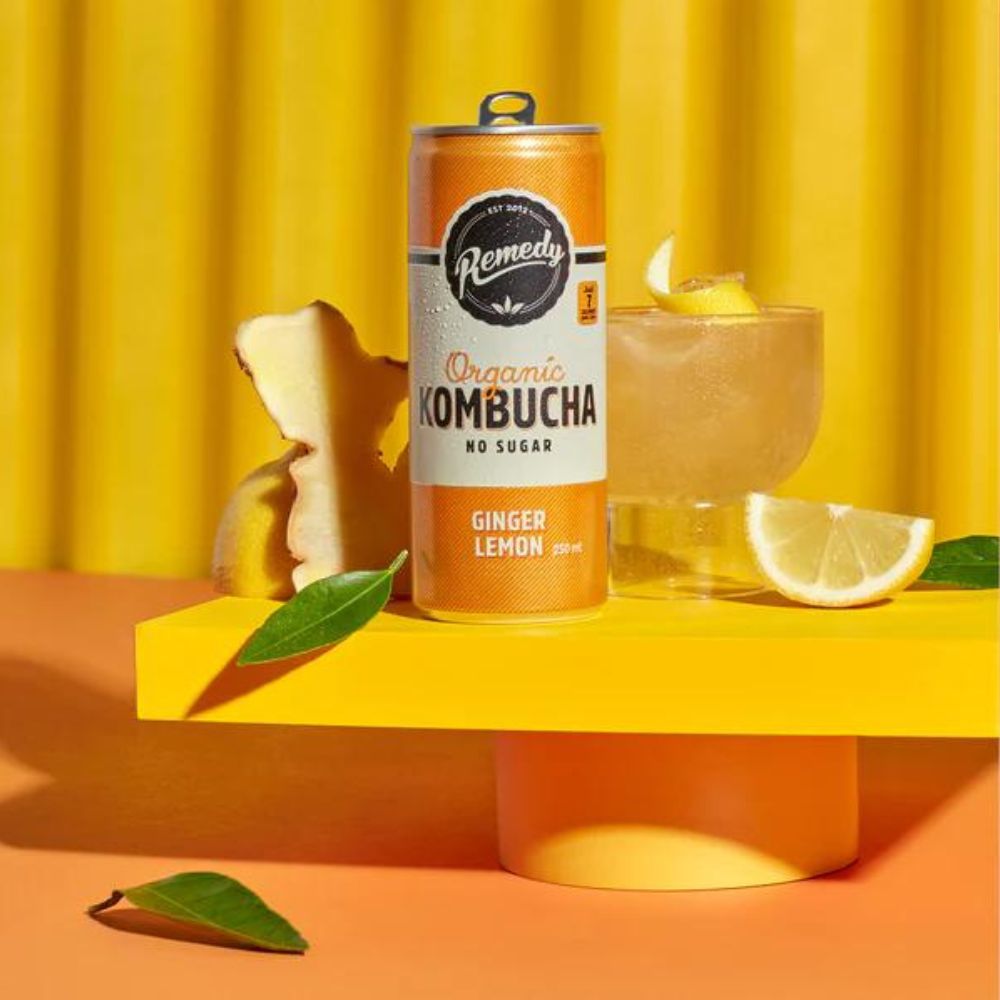 Ginger Lemon Kombucha, Beverage