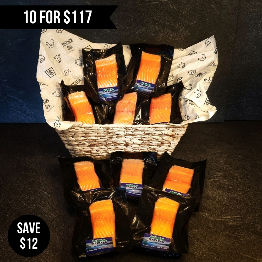 10pkts x 150g Fresh Akaroa NZ King Salmon Portions