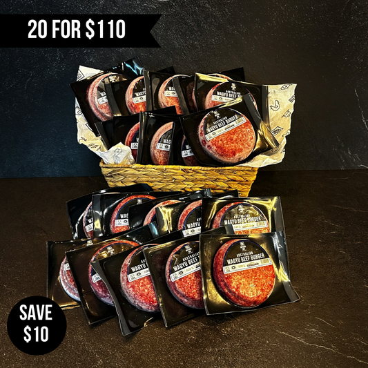 20pcs x 180g Frozen Australian Wagyu Burger