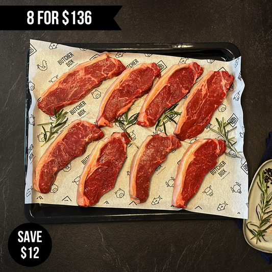 King Island Sirloin Steaks [8 x 230-250g] [1.8-2kg]