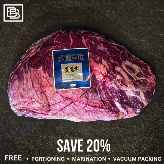Tender Valley Grain Fed MB3+ Black Angus Bavette - Whole Slab ($200 Deposit, Balance Payment To Update Before Delivery)