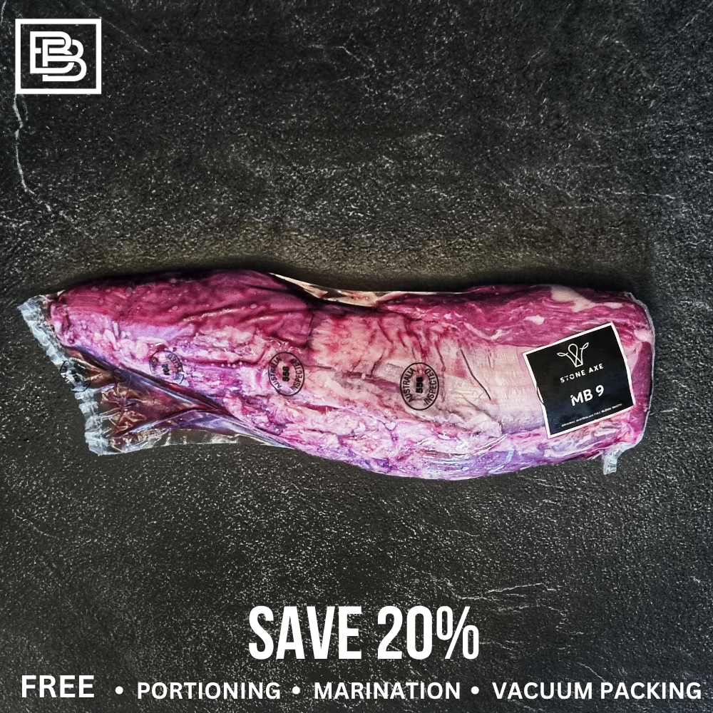 Stone Axe Wagyu MB8/9 Tenderloin - Whole Slab ($400 Deposit, Balance Payment To Update Before Delivery)