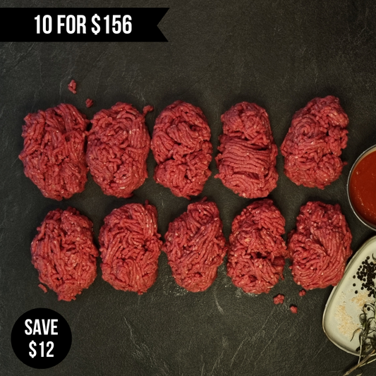 10Pkts x 400g Frozen Clayton's Organic Grass Fed Mince