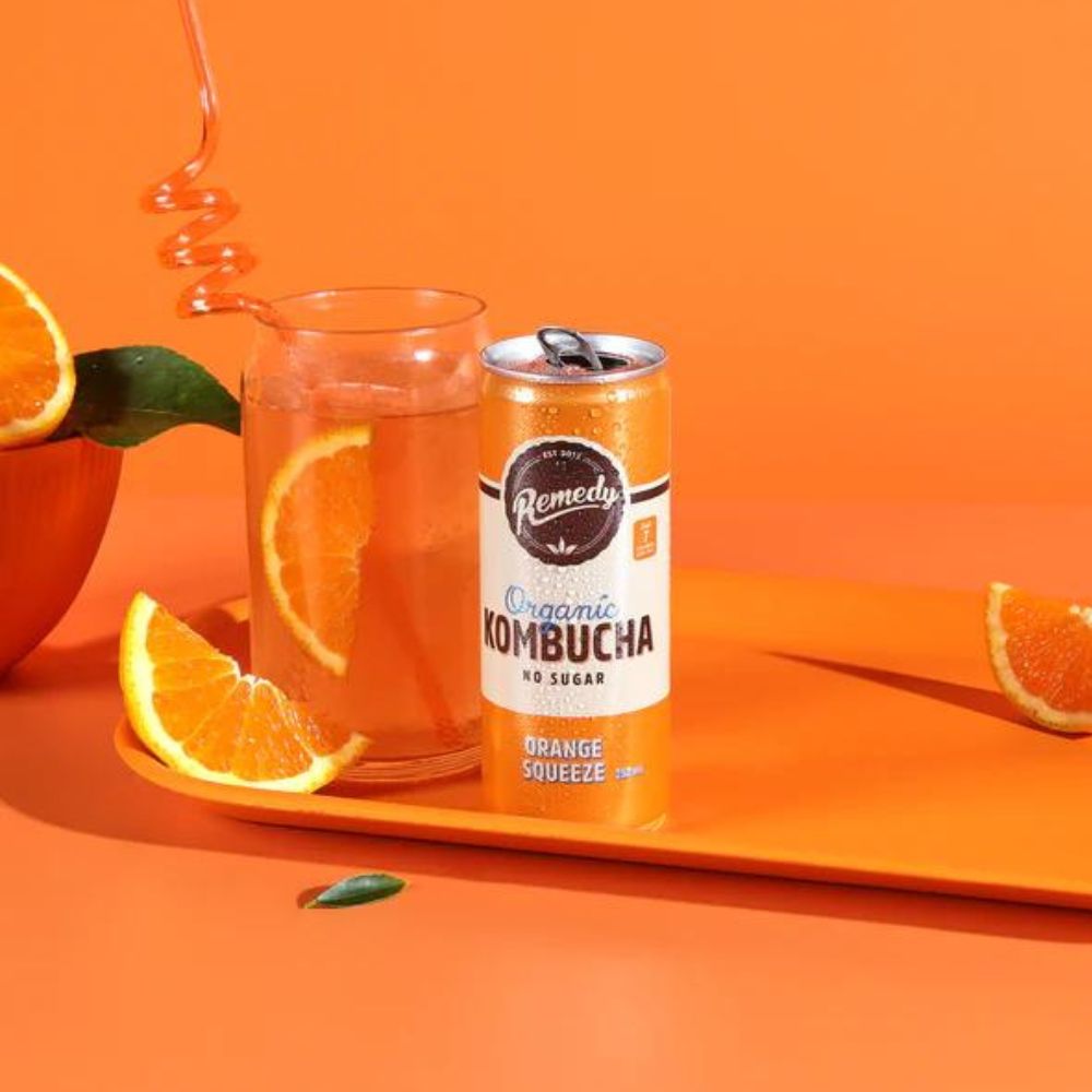 Orange Squeeze Kombucha, Beverage