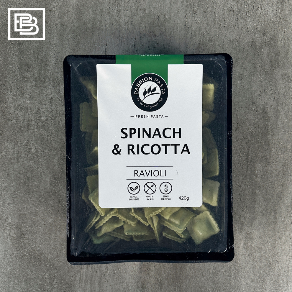 Passion Pasta Spinach & Ricotta Ravioli Frozen [420g] – Butcher Box SG