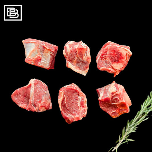 White Pyrenees Lamb Shoulder Bone-In Cubes Frozen [950-1kg]