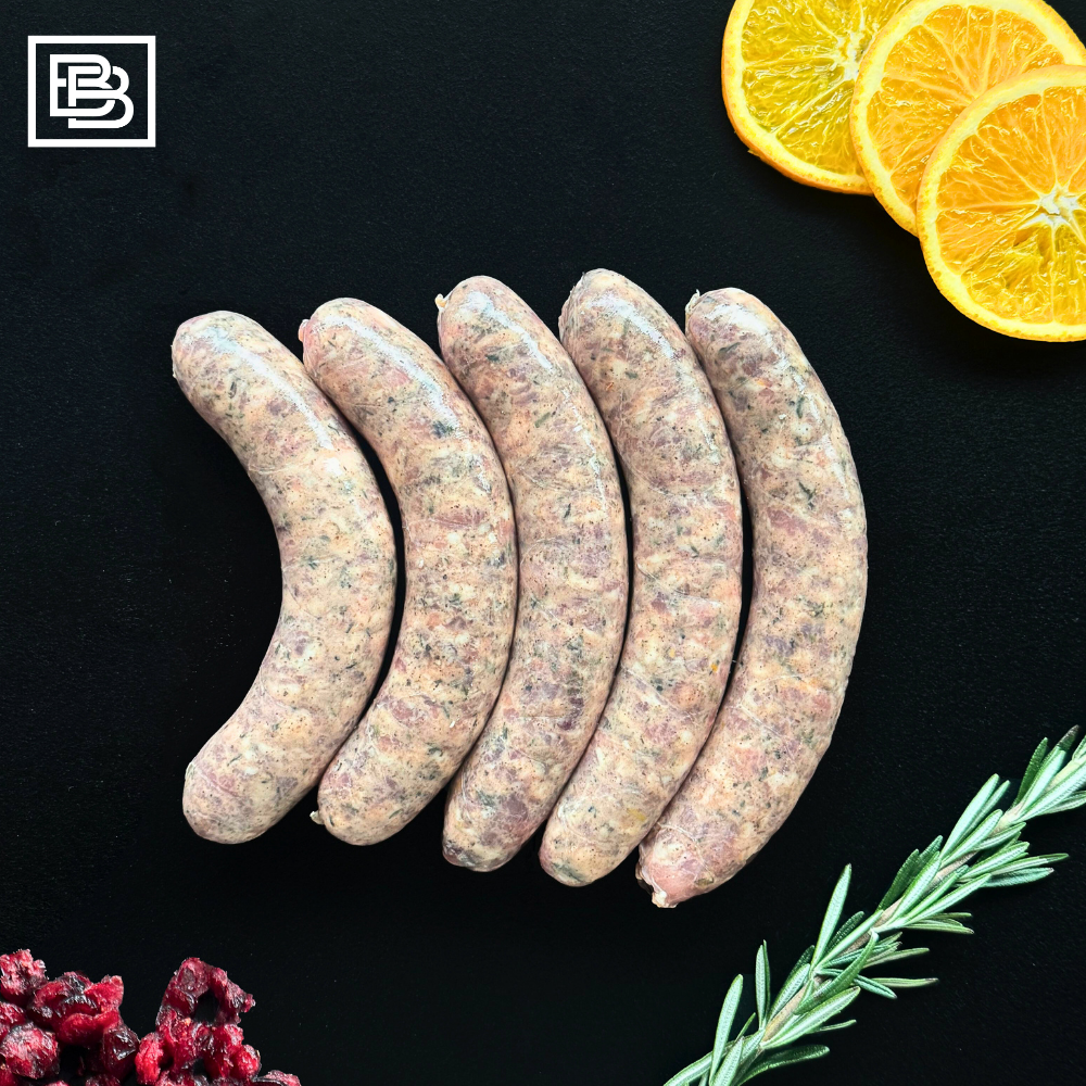 Cranberry & Orange Zest Pork Sausage Frozen - 5pcs [500g]