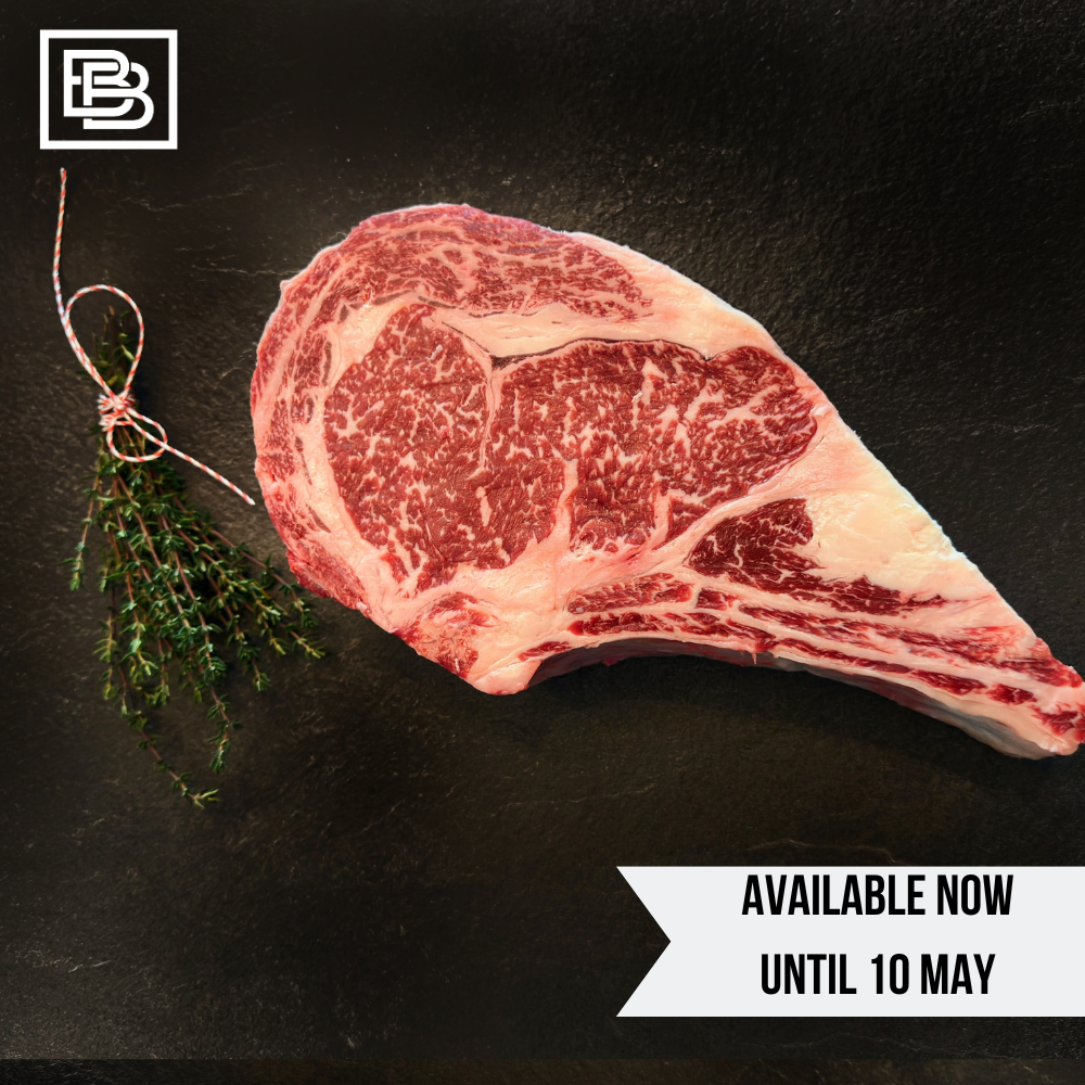45 Days Dry Aged Blackmore Rohnes Rib Eye on the Bone MB8/9+ [800-850g]