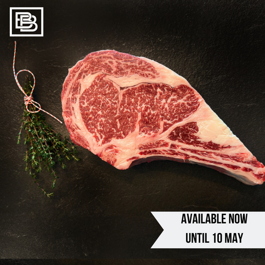 45 Days Dry Aged Blackmore Rohnes Rib Eye on the Bone MB8/9+ [800-850g]