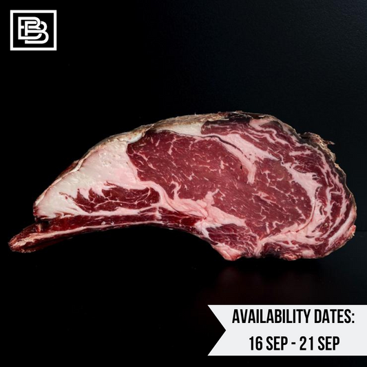 30 Days Dry Aged Koji Rice King Island Grass Fed Rib Eye On Bone [600-650g]