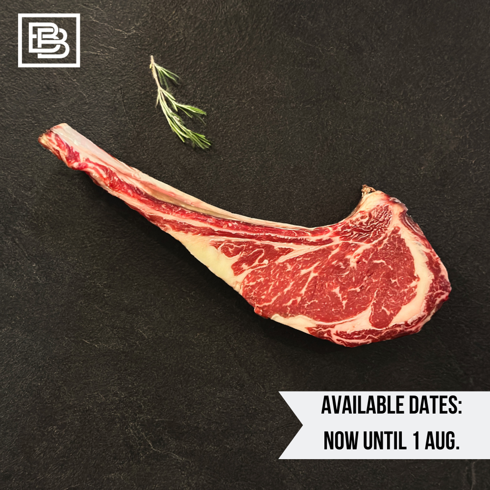 30-40 Days Dry Aged Portoro - Grain Fed MB2+ Black Angus Tomahawk [1-1.1kg]