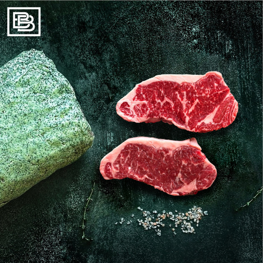 30-40 Days Dry Aged Garlic Butter Tender Valley Grain Fed MB3+ Black Angus Sirloin Steak [Weight Options Available]