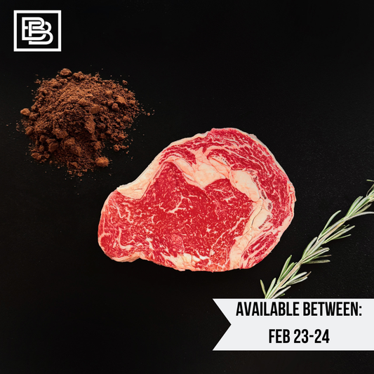 30 Days Dry Aged Coffee Angus Pure Grain Fed MB2+ Black Angus Rib Eye Steak [230-250g]