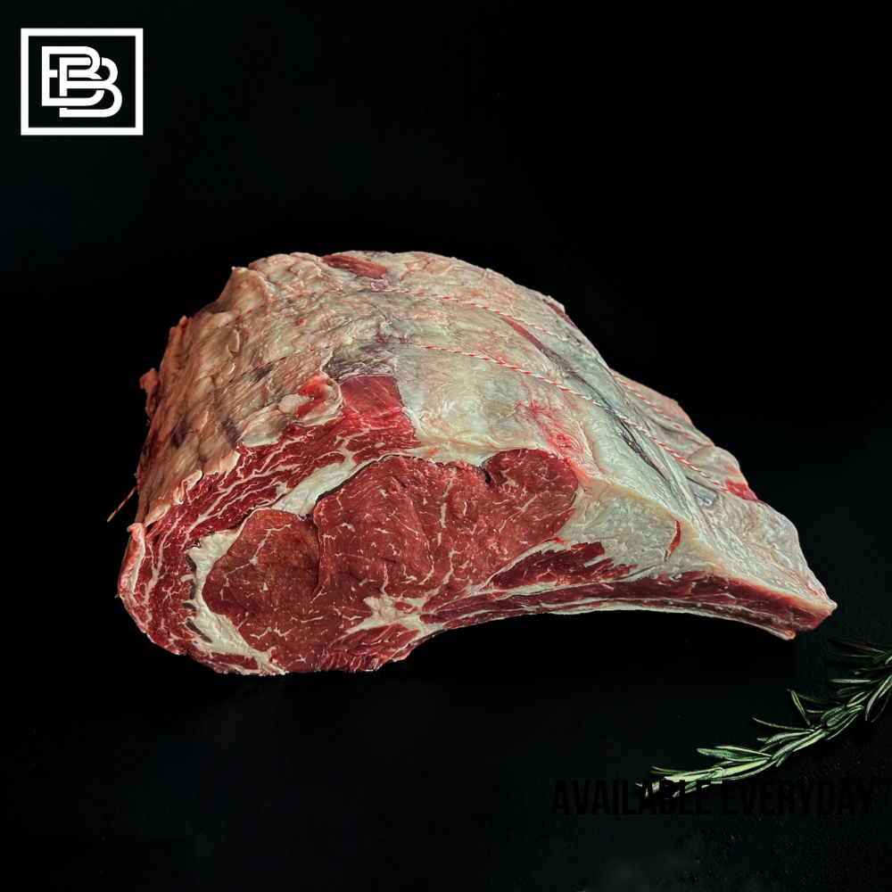 Christmas 30-40 Days Dry Aged King Island Rib Eye On Bone For Roast - 3 Ribs [1.9-2kg] [Add On Options Available]