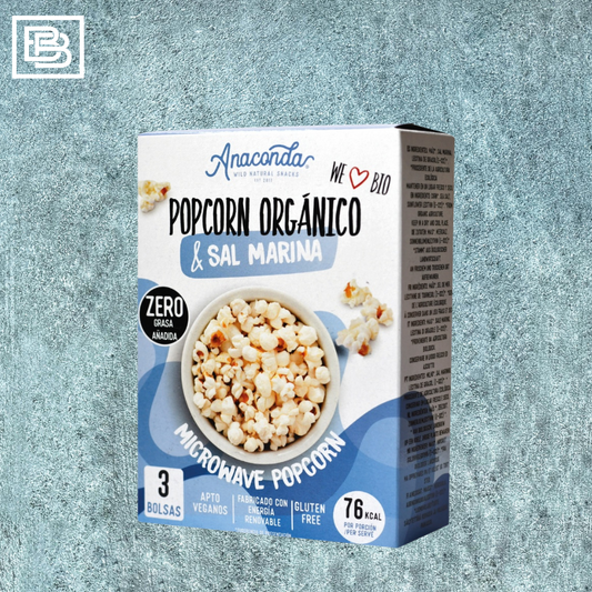 Anaconda - Organic Microwave Popcorn Marine Salt [225g]