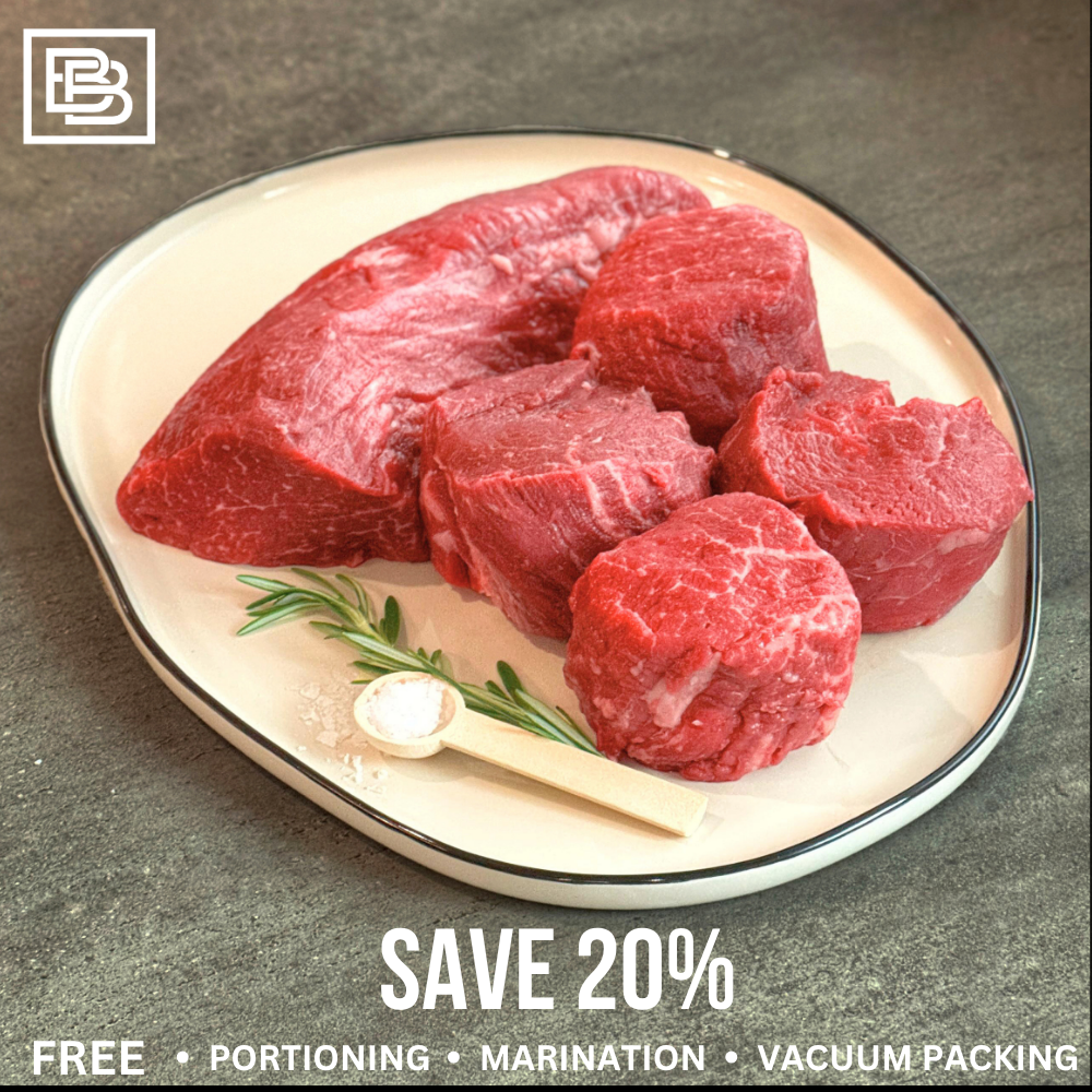 Portoro Grain Fed MB2+ Black Angus Tenderloin - Whole Slab ($150 Deposit, Balance Payment To Update Before Delivery)