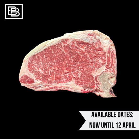 30-40 Days Dry Aged W. Black Wagyu Bone In Sirloin MB5+ [600-650g]