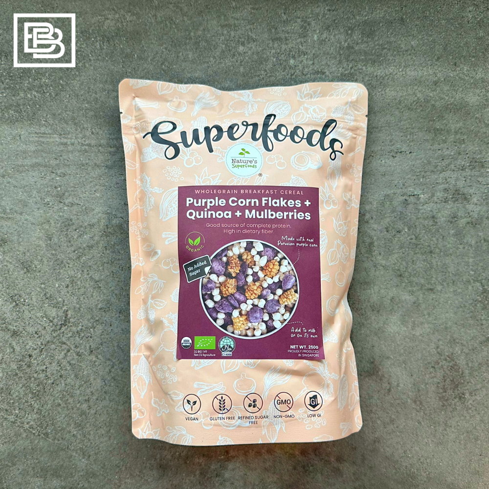 Nature's SuperFoods Organic Purple Corn, Quinoa & Mulberries Cereal [250g]