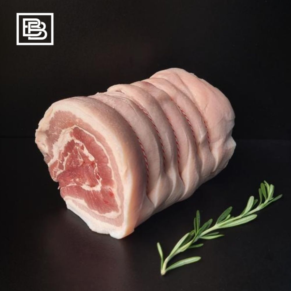 Christmas Gooralie Australian Free Range Pork Rolled Belly Boneless Roast - Skin on & Scored [Weight Options Available]