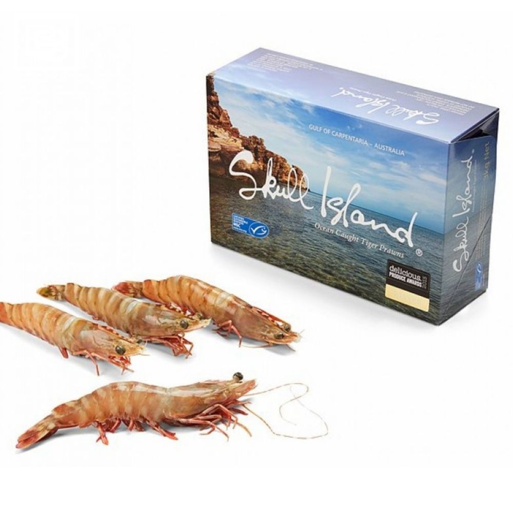 Australian Extra Large Skull Island Tiger Prawns Frozen [370-400g]